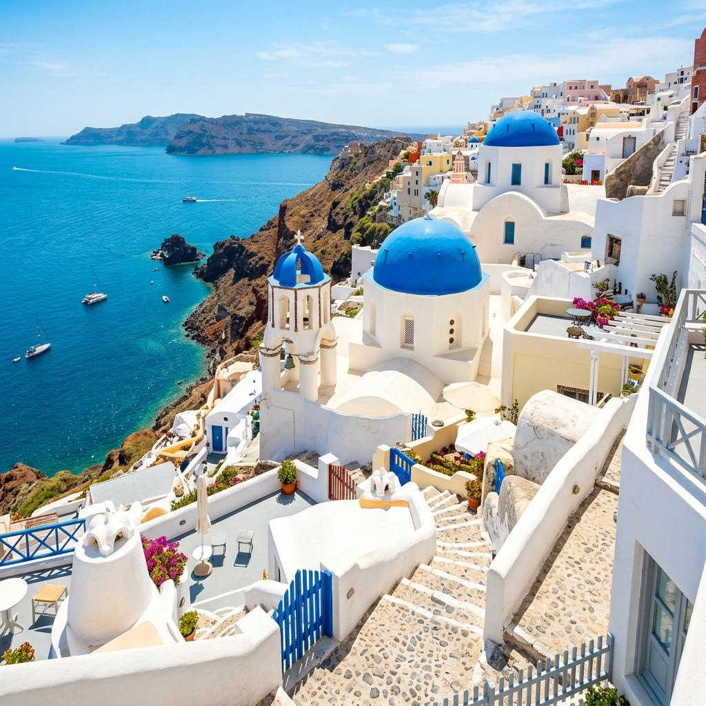 Beautiful coastal landscape in Greece